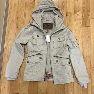 BB Dakota Beige Hooded Jacket